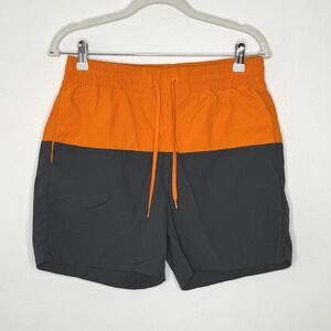 cos mens swim shorts‎ gray/orange Size S